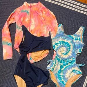 Girls crewcuts bathing suits size 8